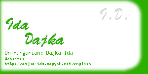 ida dajka business card